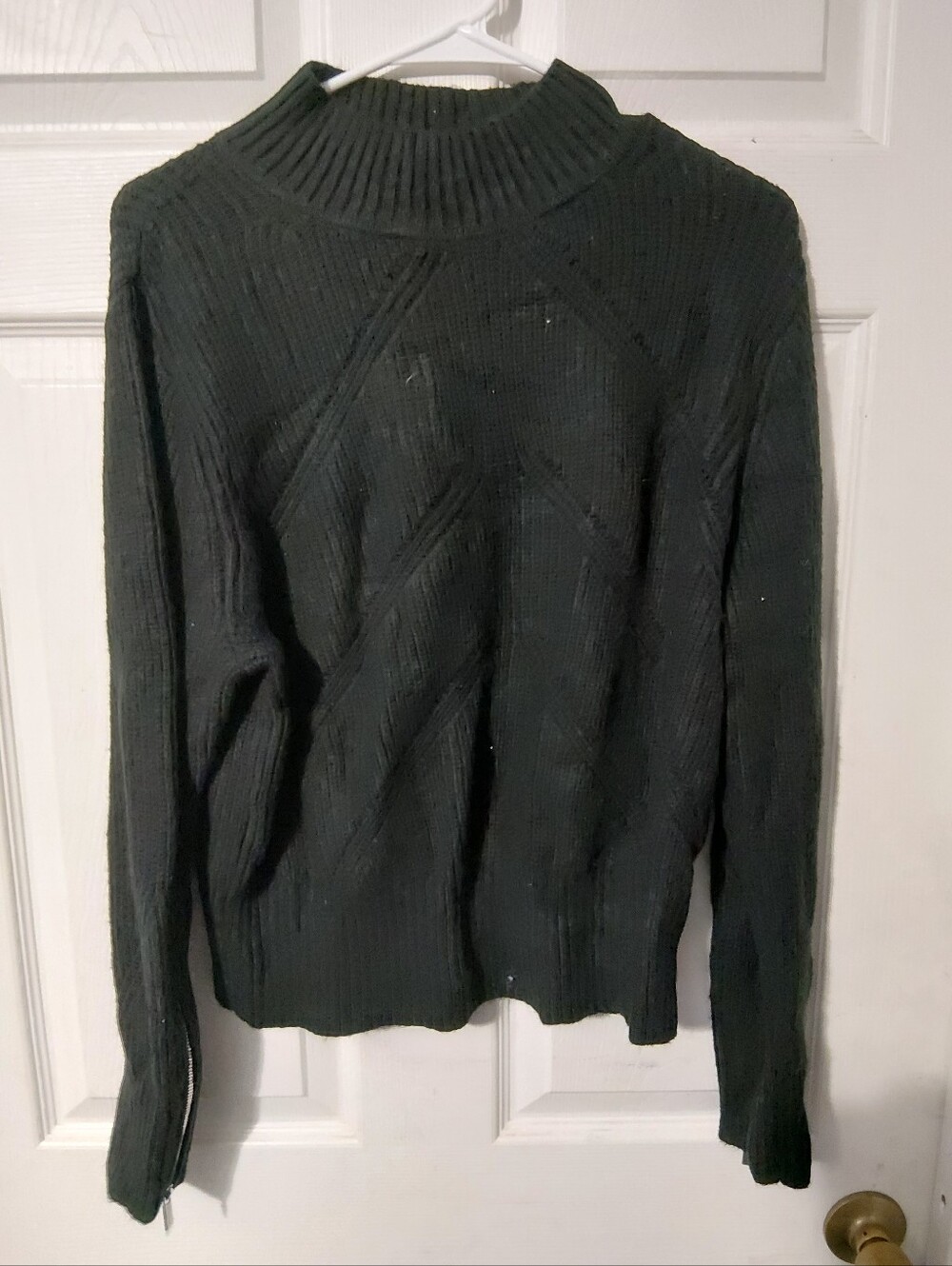 Express Black Ribbed Turtleneck Sweater